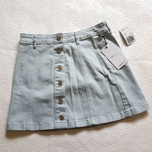 ⭐4/$20 NWT F21 Denim Baby Blue Button Mini Skirt